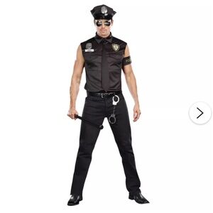 Men's Black Police Officer Costume